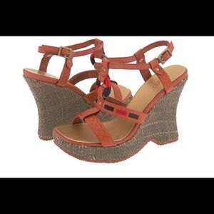 NWOB - RSVP Roba Leather Wedge Sandal